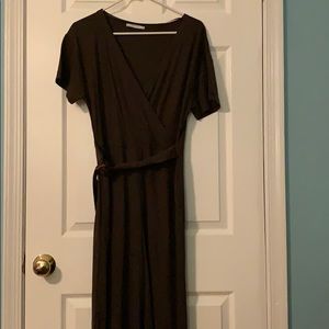 Zara Basic Brown Jumpsuit with Belt NWOT